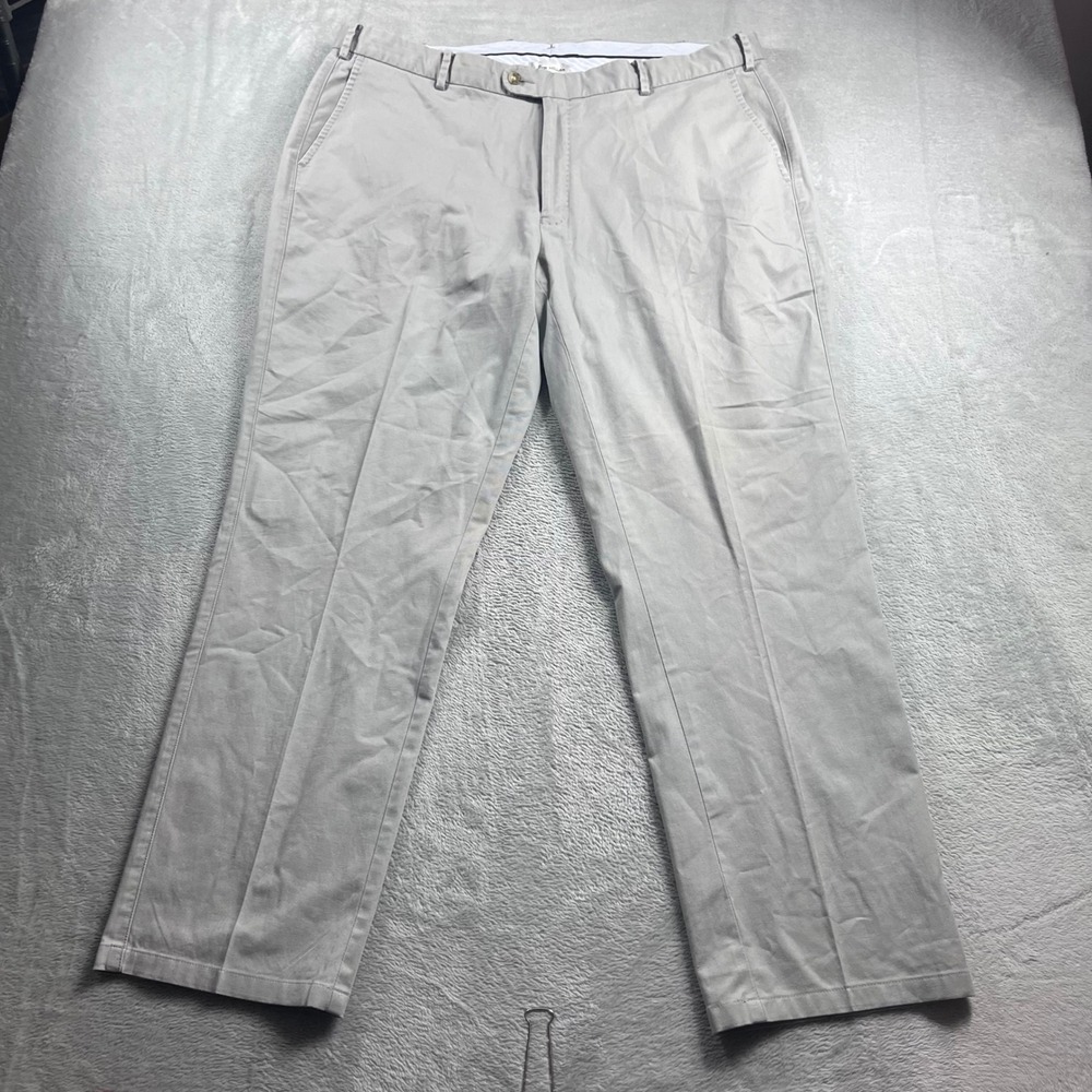 Peter Millar Durham Mens Gray Flat Front Chino Pants MS19B48 Size 40x30
